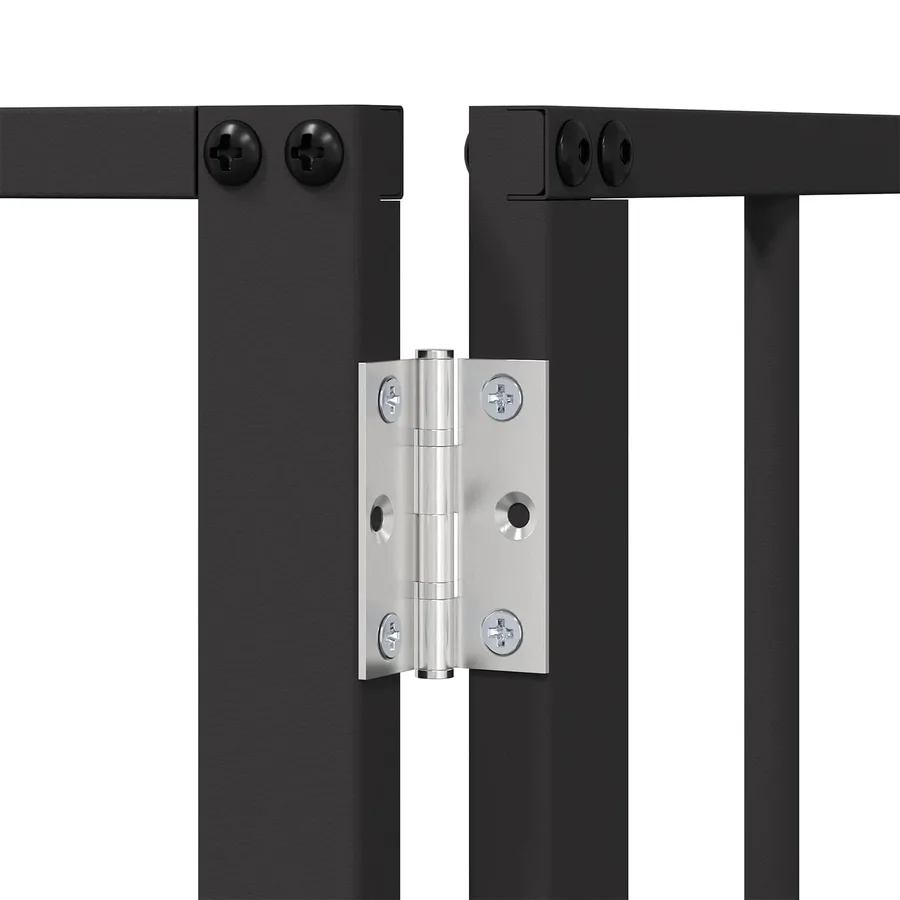 Porte pour chien 4 pcs Noir 100 x 80 cm Acier galvanisé - 6