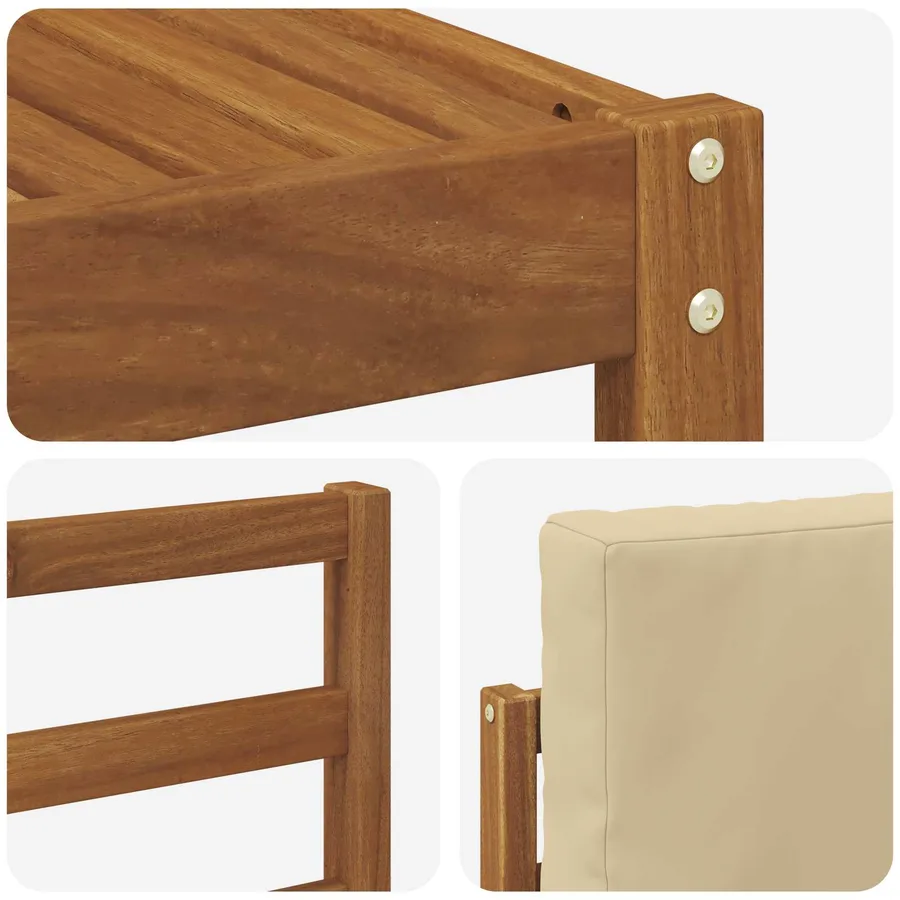 Ensemble de canapés d'extérieur 8 pcs Naturel et Beige - 7
