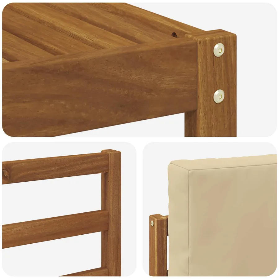 Ensemble de canapés d'extérieur 7 pcs Naturel et Beige - 7
