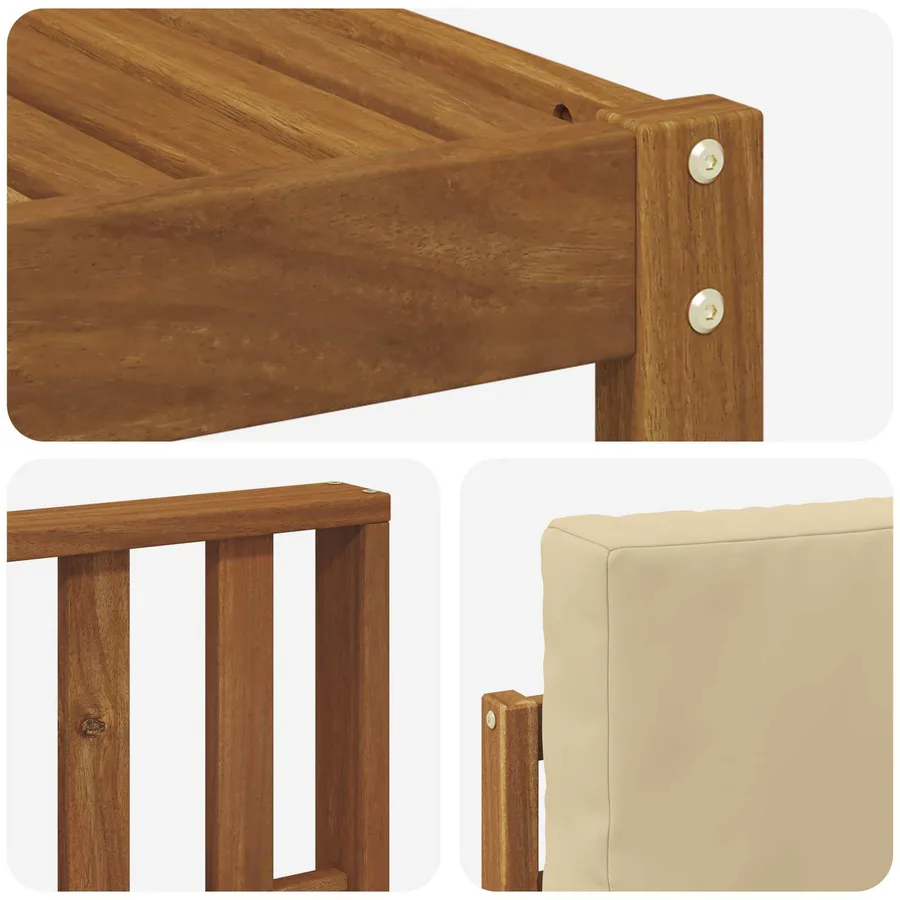 Ensemble de canapés d'extérieur 10 pcs Naturel et Beige - 7