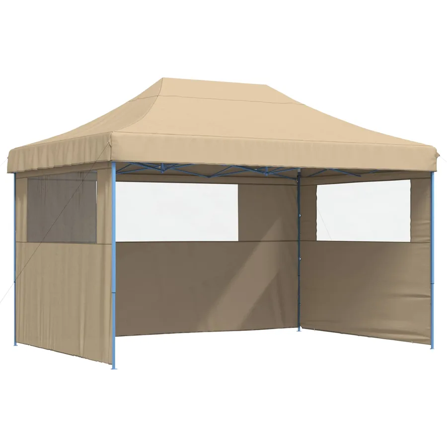 Tente de fête Beige 279 x 410 x 315 cm Tissu Oxford - 2