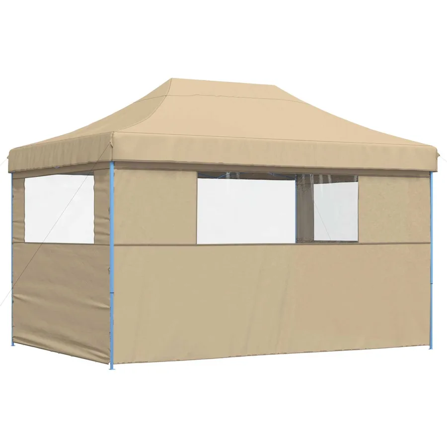 Tente de fête Beige 279 x 410 x 315 cm Tissu Oxford - 6