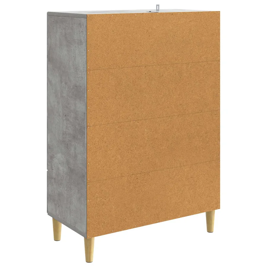 Buffet Gris béton 66 x 34,5 x 95 cm Bois d'ingénierie - 7