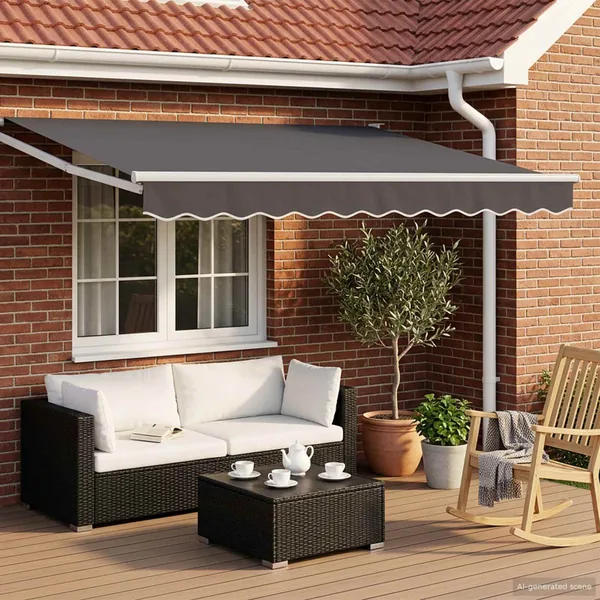Auvent rétractable Anthracite 3 x 2 m
