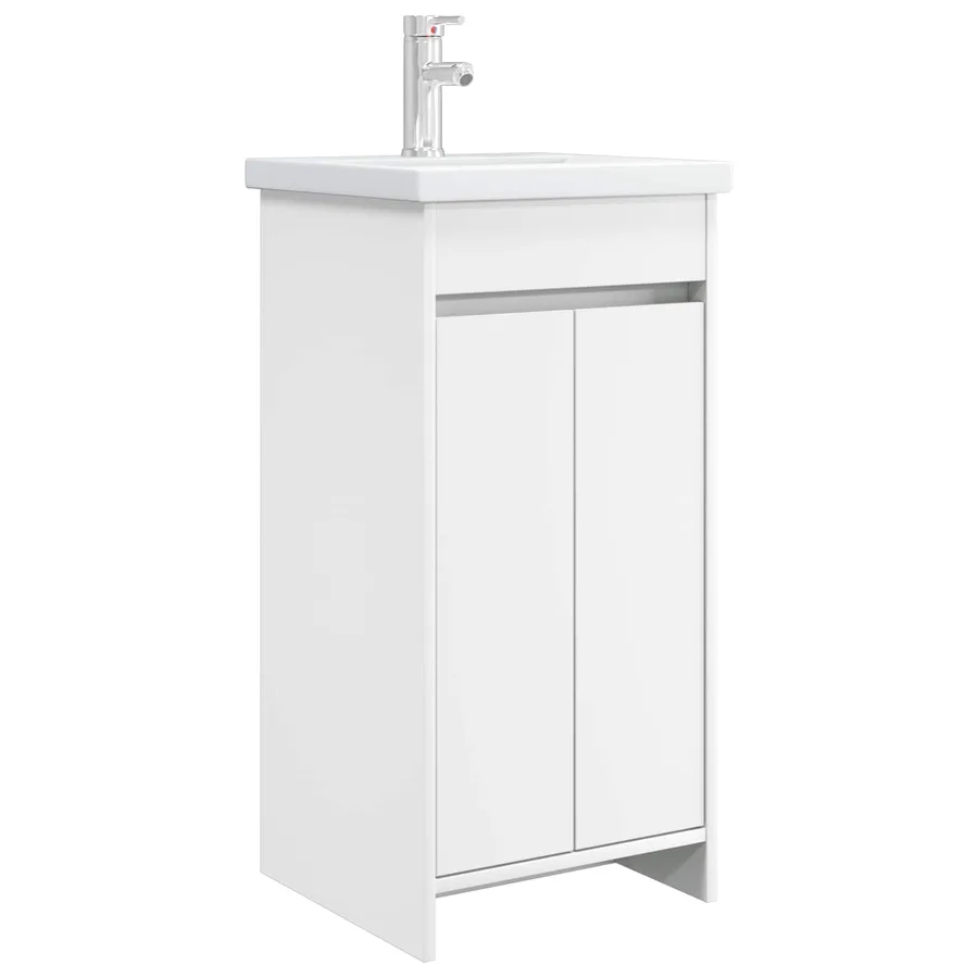 Meuble de salle de bain avec évier Blanc 42 x 40 x 84,5 cm - 2