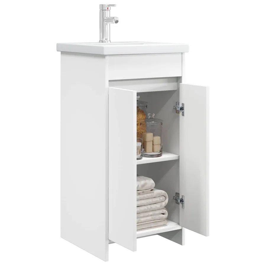Meuble de salle de bain avec évier Blanc 42 x 40 x 84,5 cm - 3