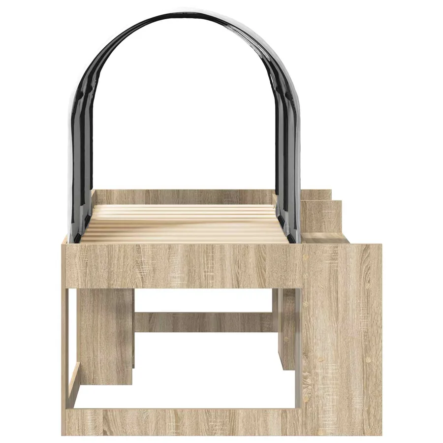 Lit avec Tunnel 3 pc Chêne Sonoma et blanc Bois d'ingénierie - 7