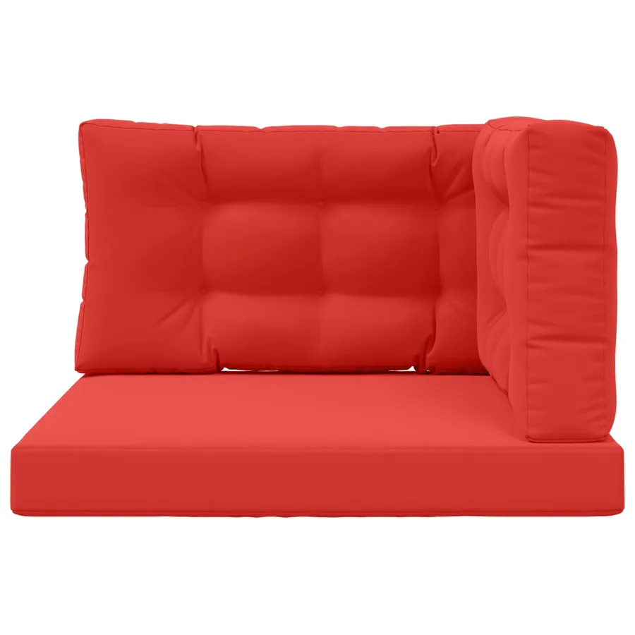 Coussin de canapé d'extérieur 3 pcs Rouge Polyester - 6