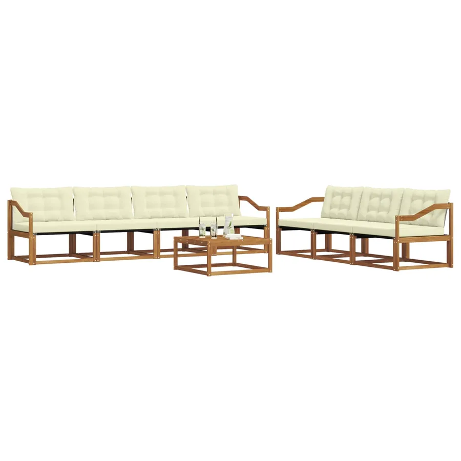 Ensemble de canapés d'extérieur 8 pcs Naturel et Crème - 3