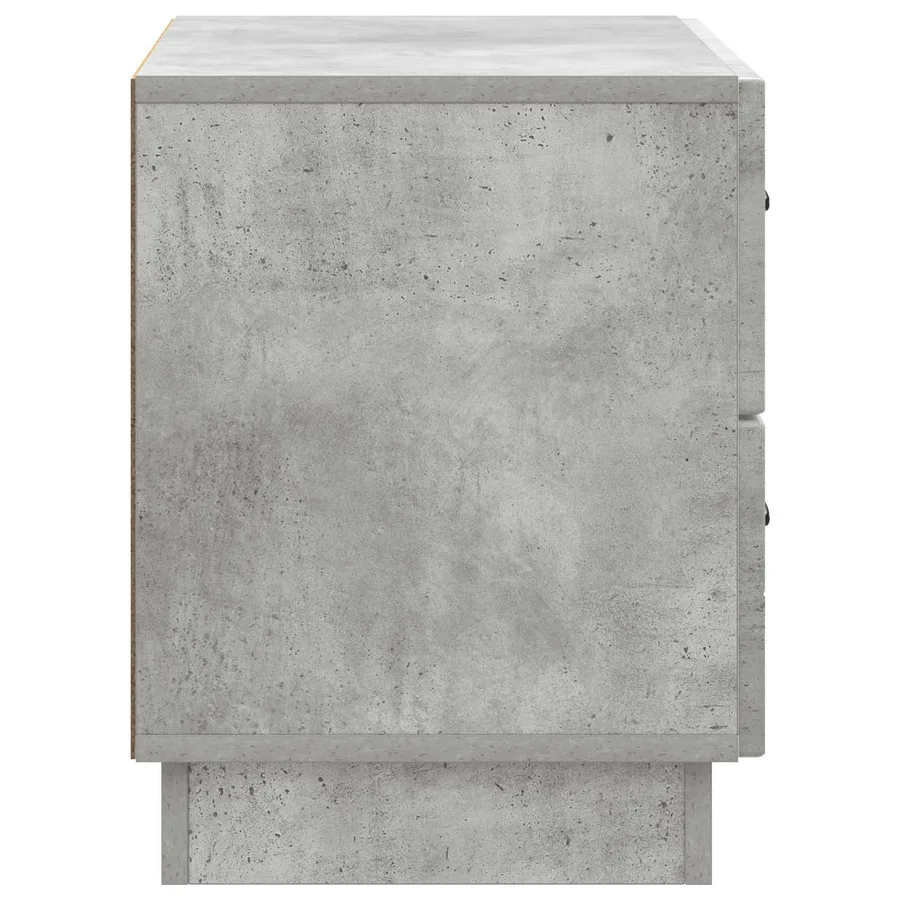Cabinet de chevet avec tiroir Gris béton 62 x 34,5 x 44,5 cm - 6