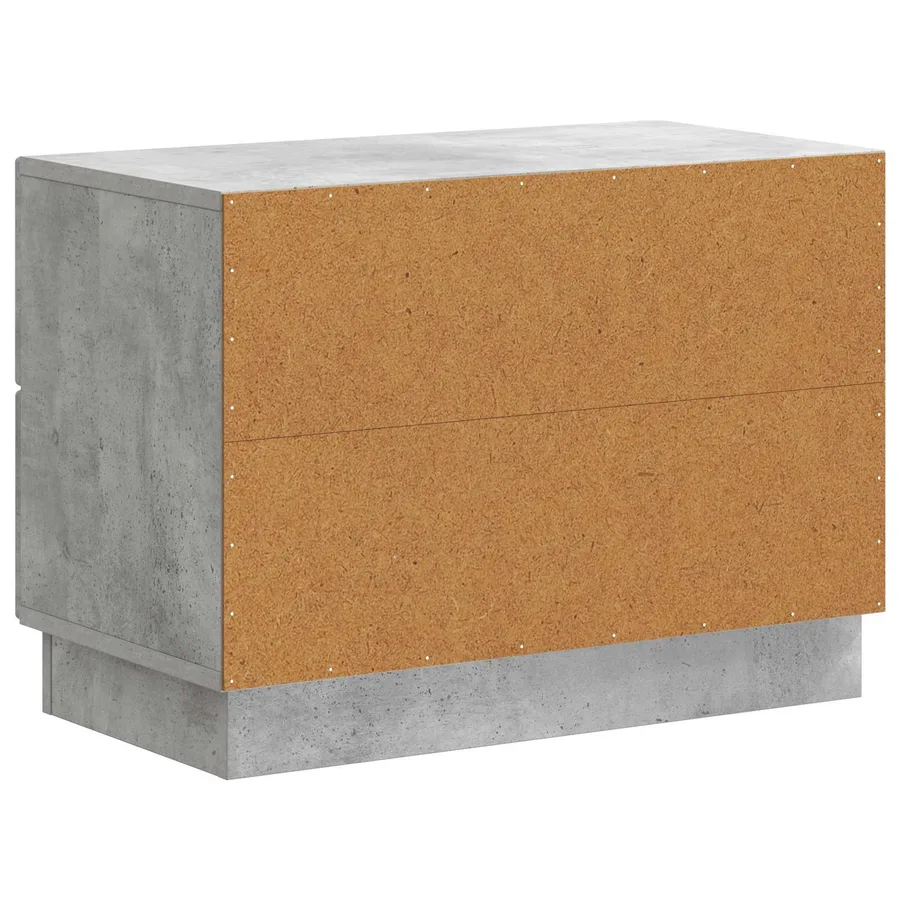 Cabinet de chevet avec tiroir Gris béton 62 x 34,5 x 44,5 cm - 7