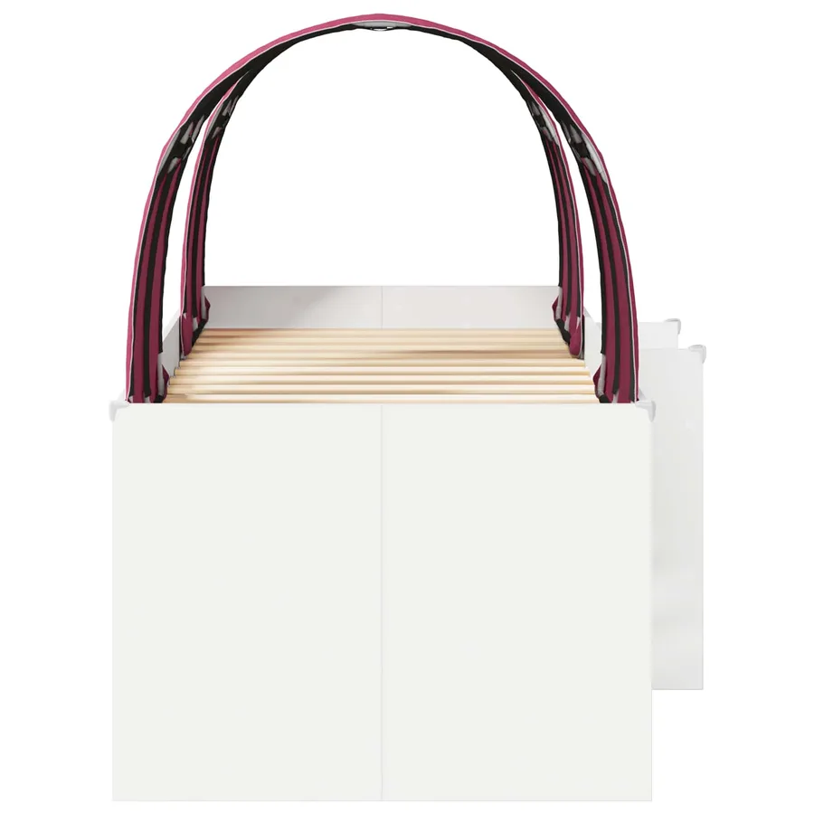 Lit Haut pour Enfants avec Tunnel 3 pc Blanc et rouge - 7