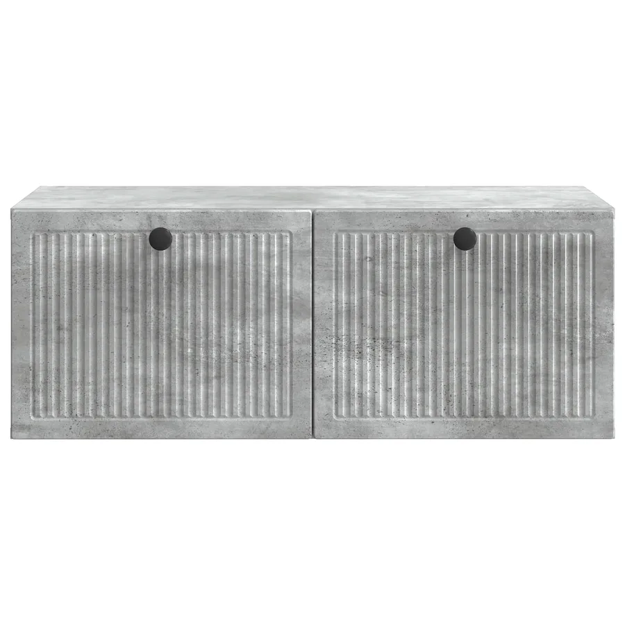 Meuble TV mural Gris béton 78,5 x 41 x 30 cm Bois d'ingénierie - 6