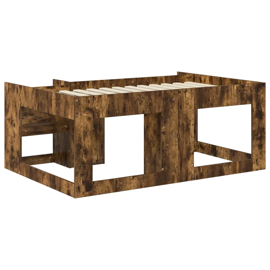 Cadre de lit pour enfants avec rangement Chêne fumé 80 x 160 cm - 5