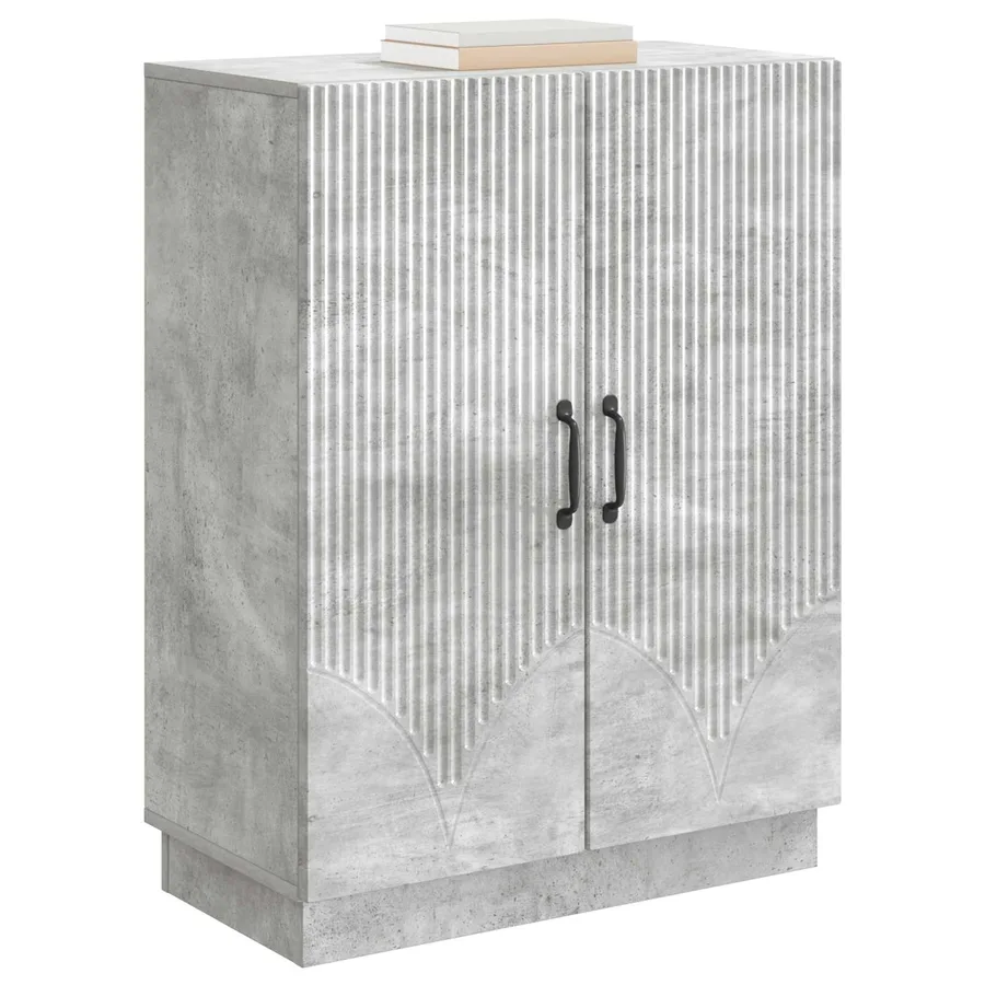 Buffet Gris béton 66 x 34,5 x 87 cm Bois d'ingénierie - 3