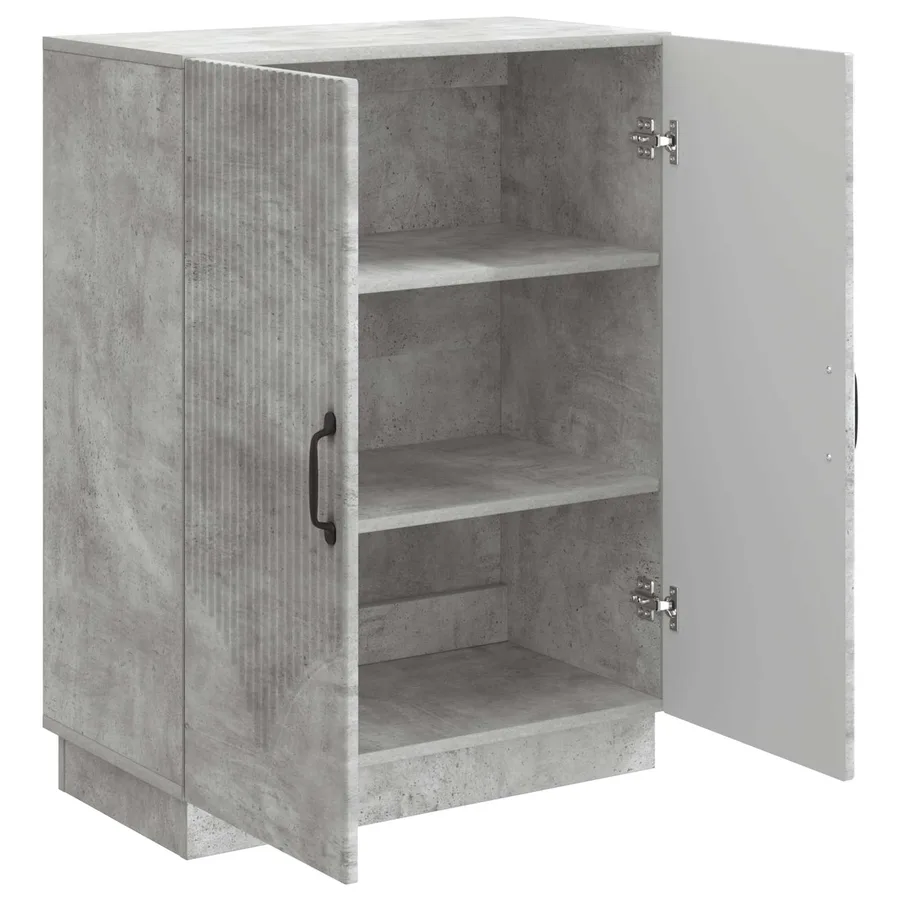 Buffet Gris béton 66 x 34,5 x 87 cm Bois d'ingénierie - 5