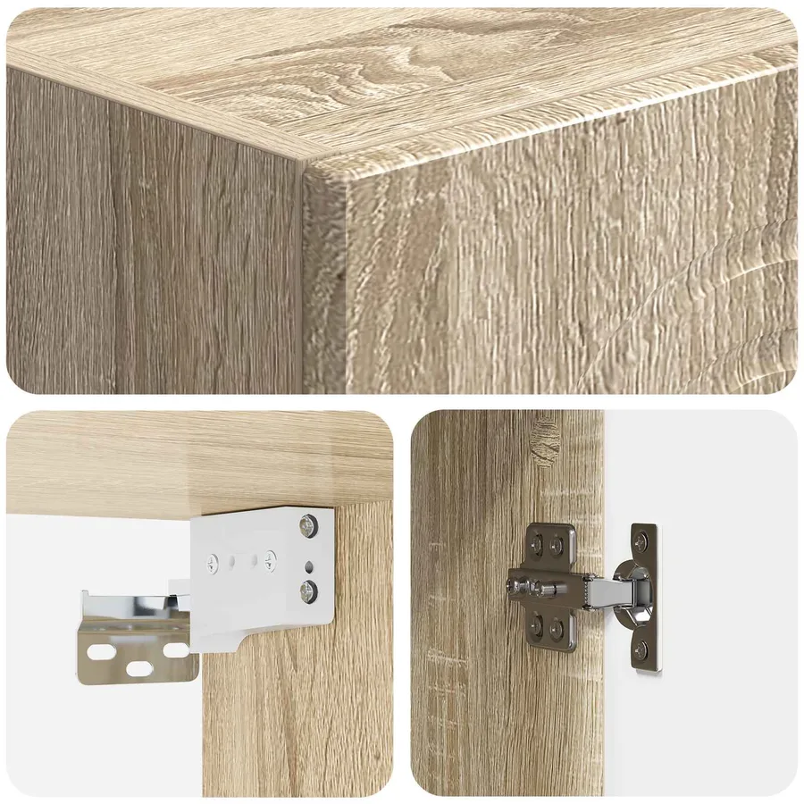 Ensemble de Meubles 2 pcs Chêne Sonoma Bois d'ingénierie - 8