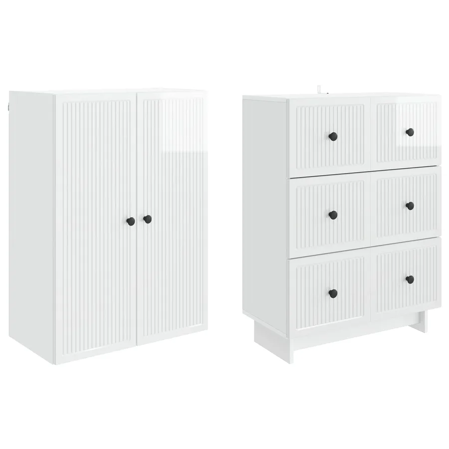 Ensemble de Meubles 2 pcs 66 x 34,5 x 90 cm Bois d'ingénierie - 4