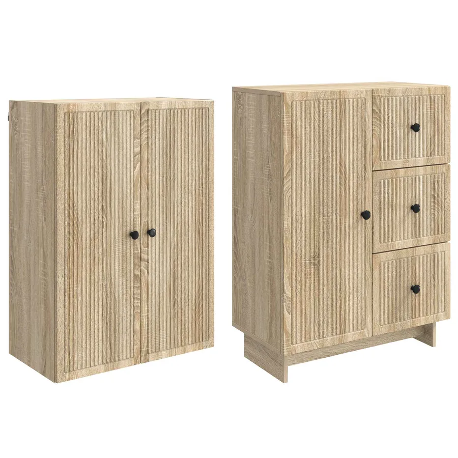 Ensemble de Meubles 2 pcs 66 x 34,5 x 90 cm Bois d'ingénierie - 4