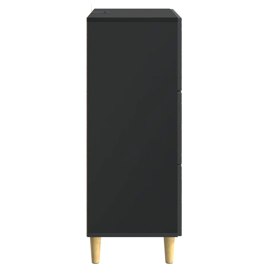 Armoire à tiroirs Noir 66 x 34,5 x 90 cm Bois d'ingénierie - 6