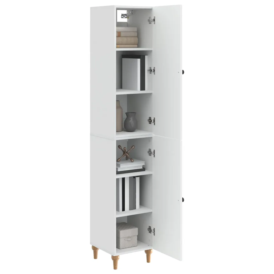 Ensemble de Meubles 2 pcs Blanc brillant Bois d'ingénierie - 3