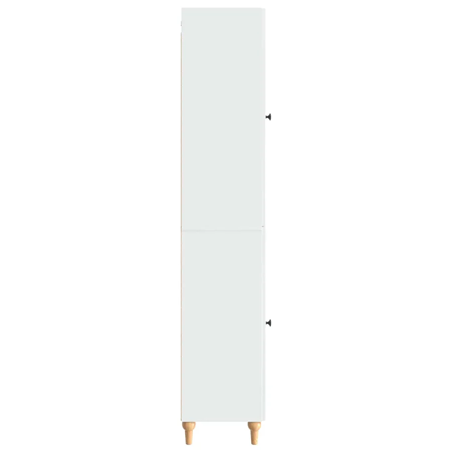 Ensemble de Meubles 2 pcs Blanc brillant Bois d'ingénierie - 6