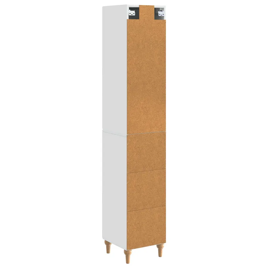 Ensemble de Meubles 2 pcs Blanc brillant Bois d'ingénierie - 7