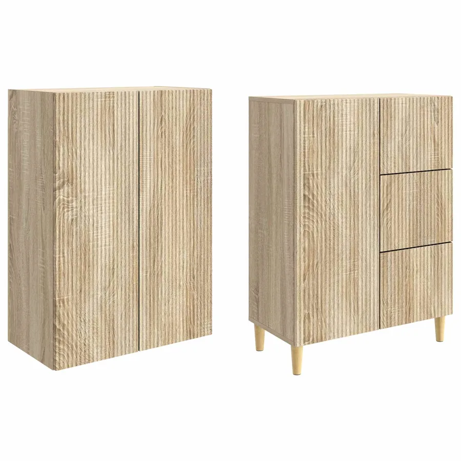 Ensemble de Meubles 2 pcs 66 x 34,5 x 90 cm Bois d'ingénierie - 4