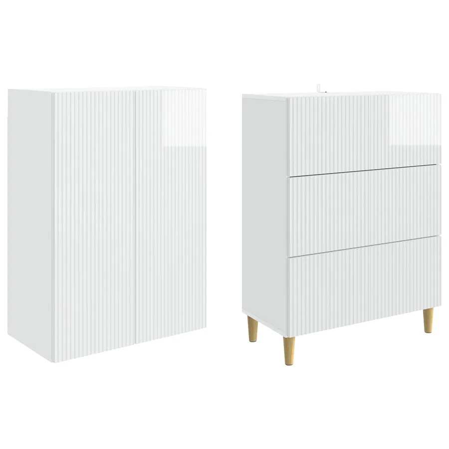 Ensemble de Meubles 2 pcs 66 x 34,5 x 90 cm Bois d'ingénierie - 4