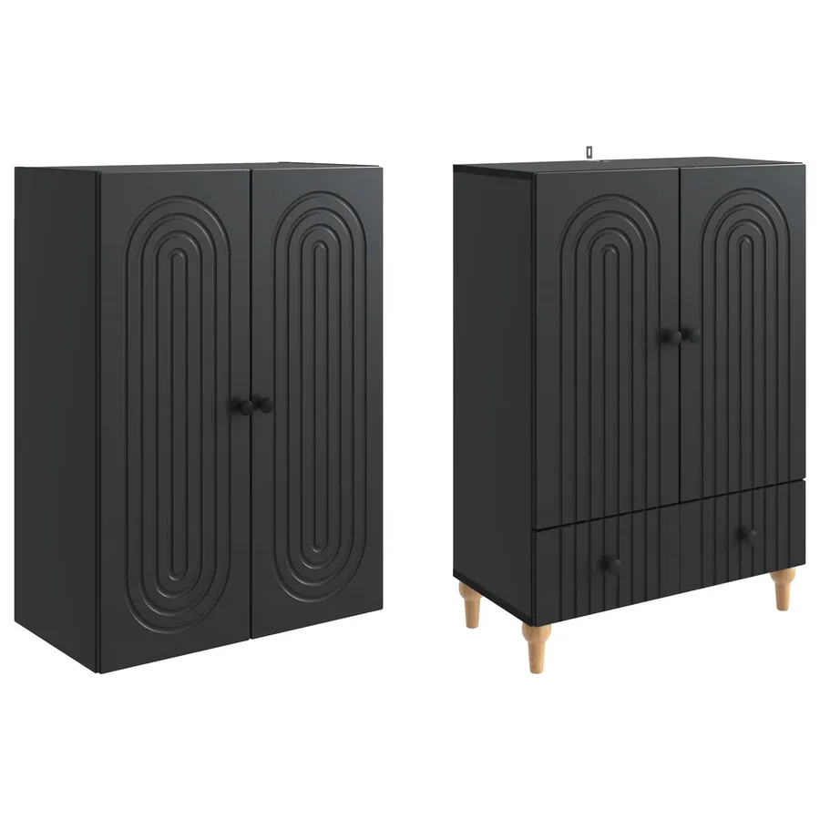 Ensemble de Meubles 2 pcs 66 x 34,5 x 95 cm Bois d'ingénierie - 4