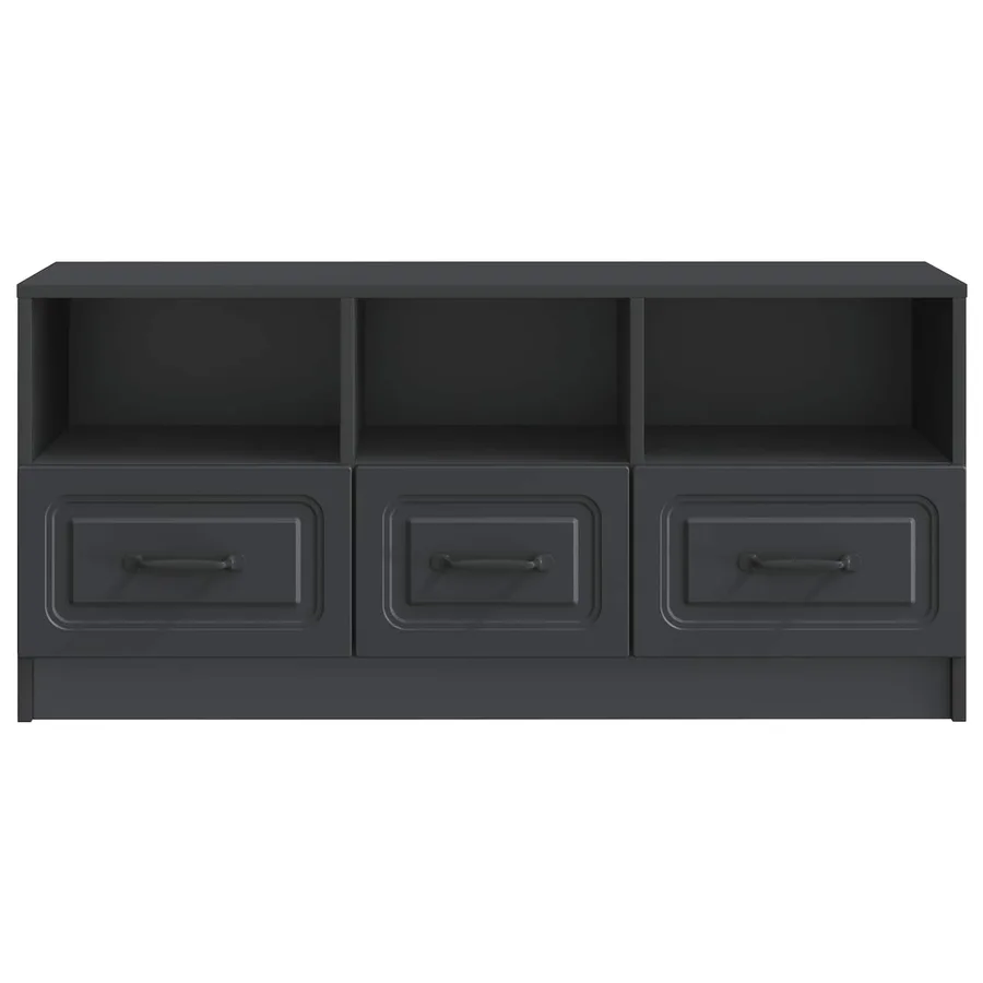 Meuble TV avec tiroir Noir 102 x 34,5 x 47 cm Bois d'ingénierie - 6