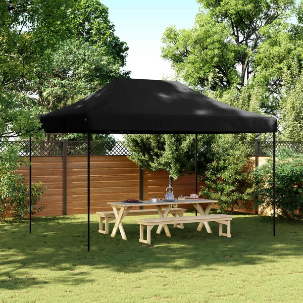 Tente de fête Noir 279 x 410 x 315 cm Tissu Oxford