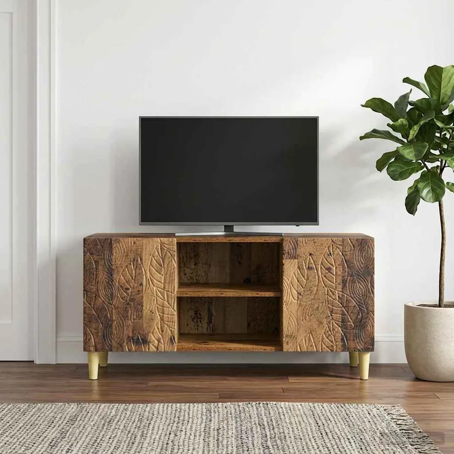 Meuble TV 102 x 34,5 x 50 cm Bois ancien Bois d'ingénierie