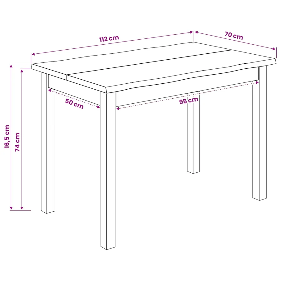Table de salle à manger / Table de repas EKAI Blanc - 9