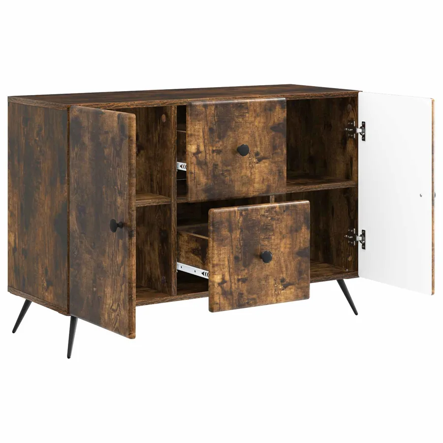 Buffet Chêne fumé 89 x 34,5 x 60 cm Bois d'ingénierie - 5