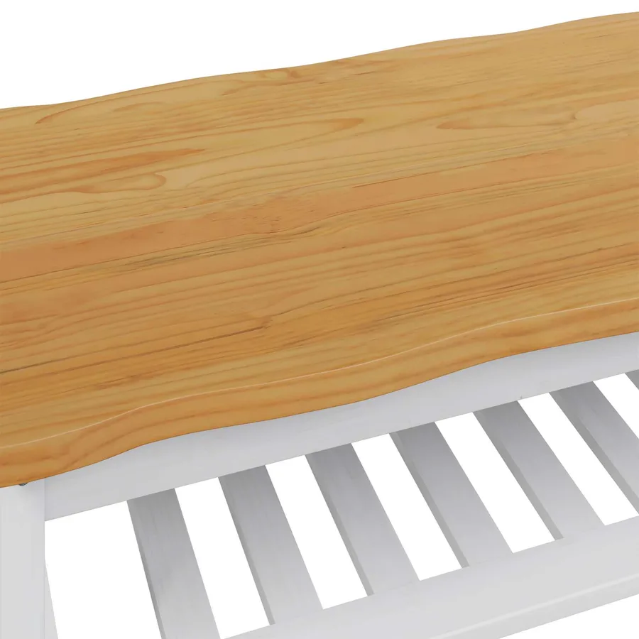 Table basse EKAI Blanc 100 x 60 x 45,5 cm Bois de pin massif - 8