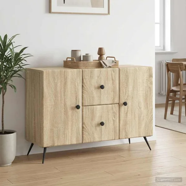 Buffet Chêne Sonoma 89 x 34,5 x 60 cm Bois d'ingénierie
