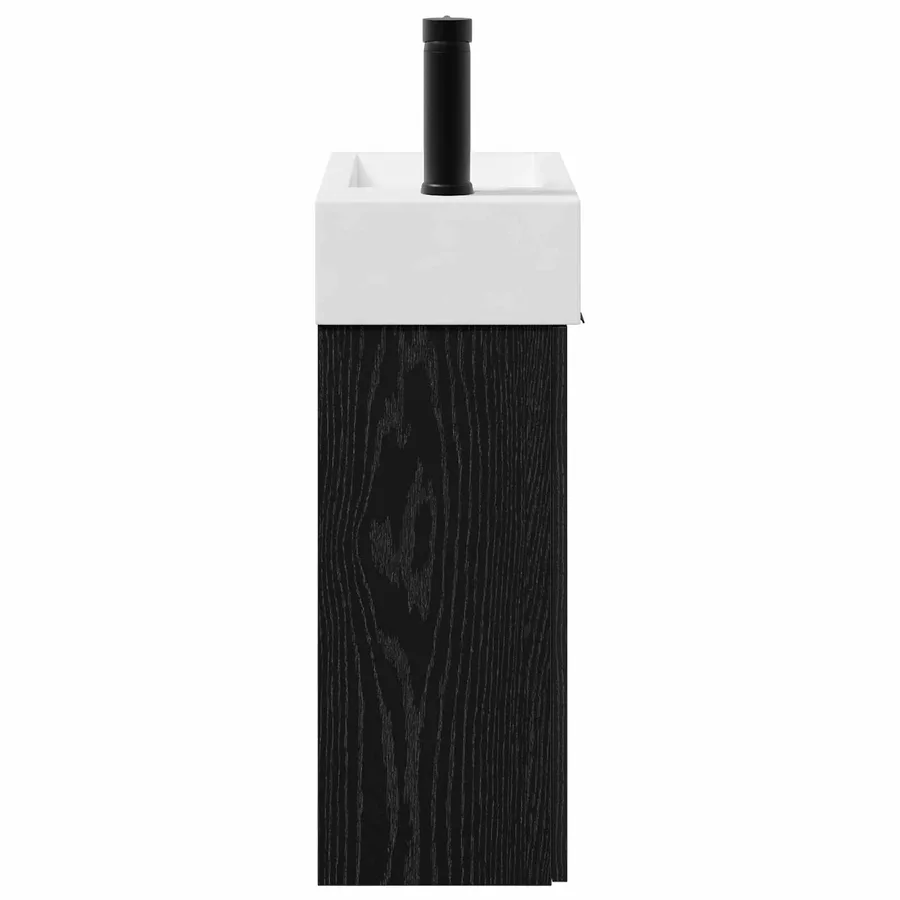 Meuble de salle de bain avec robinet Chêne noir - 6
