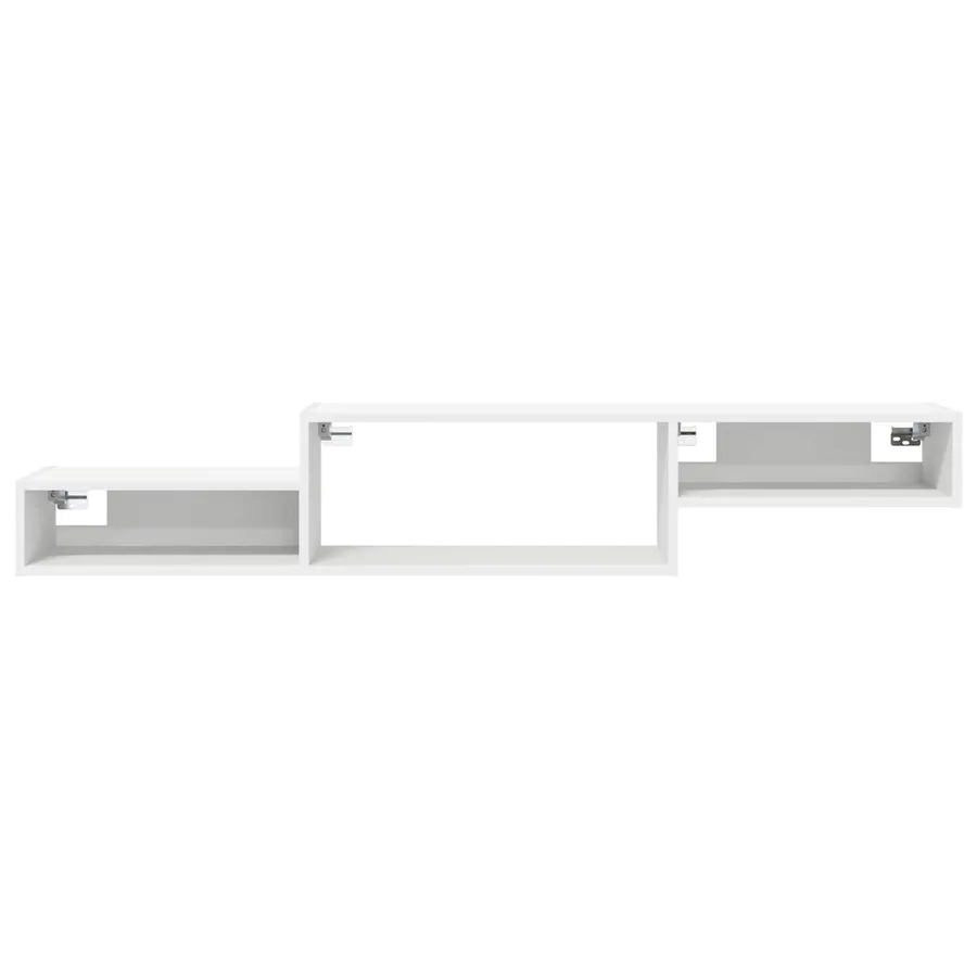 Meuble TV mural Montage mural Blanc 150 x 28 x 26 cm - 5
