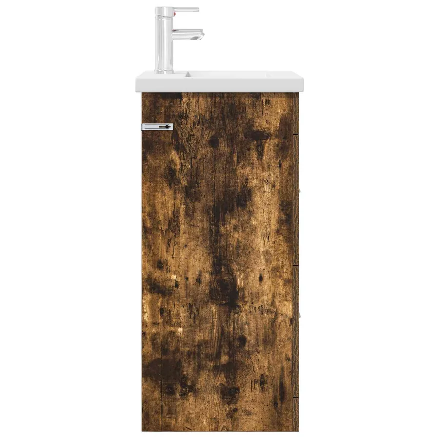 Meuble de salle de bain avec évier Chêne fumé 42 x 40 x 84,5 cm - 4