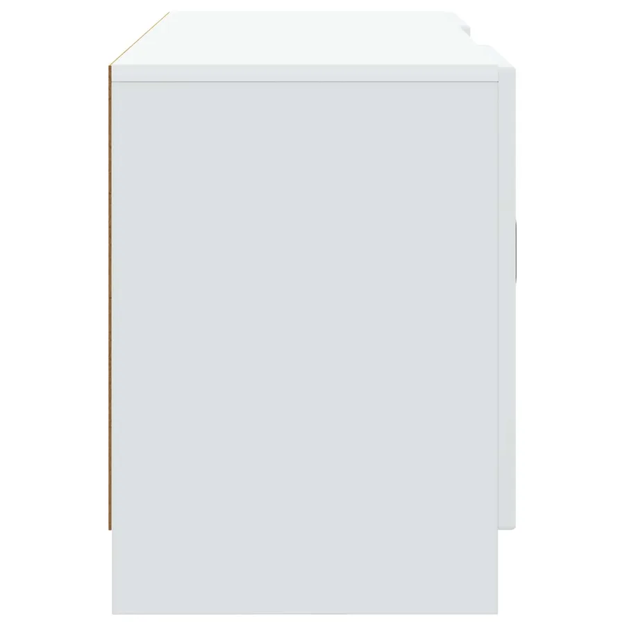 Meuble TV Blanc 102 x 34,5 x 47 cm Bois d'ingénierie - 7