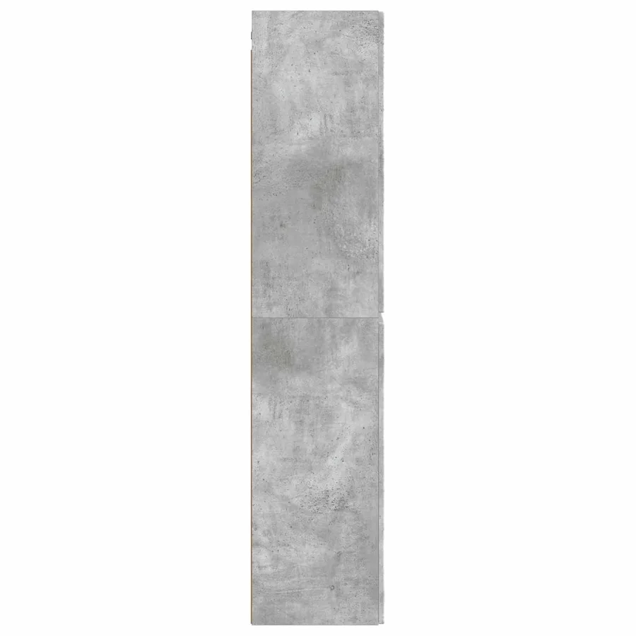 Cabinet de Salle de Bain Mural Gris béton 33 x 34,5 x 160 cm - 4