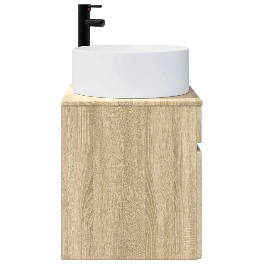 Meuble de lavabo mural Chêne Sonoma 49 x 44,5 x 65,5 cm - 3