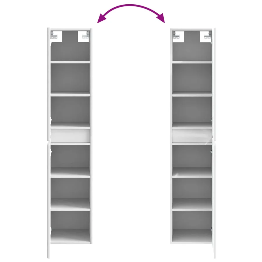 Ensemble d'armoire de salle de bain 5 pcs Blanc - 13