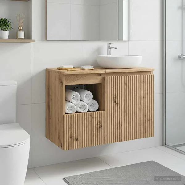 Armoire de salle de bain Chêne artisanal 30 x 41 x 50 cm
