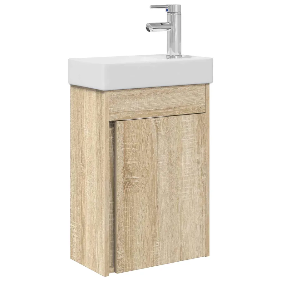 Meuble de salle de bain avec robinet Chêne Sonoma - 2