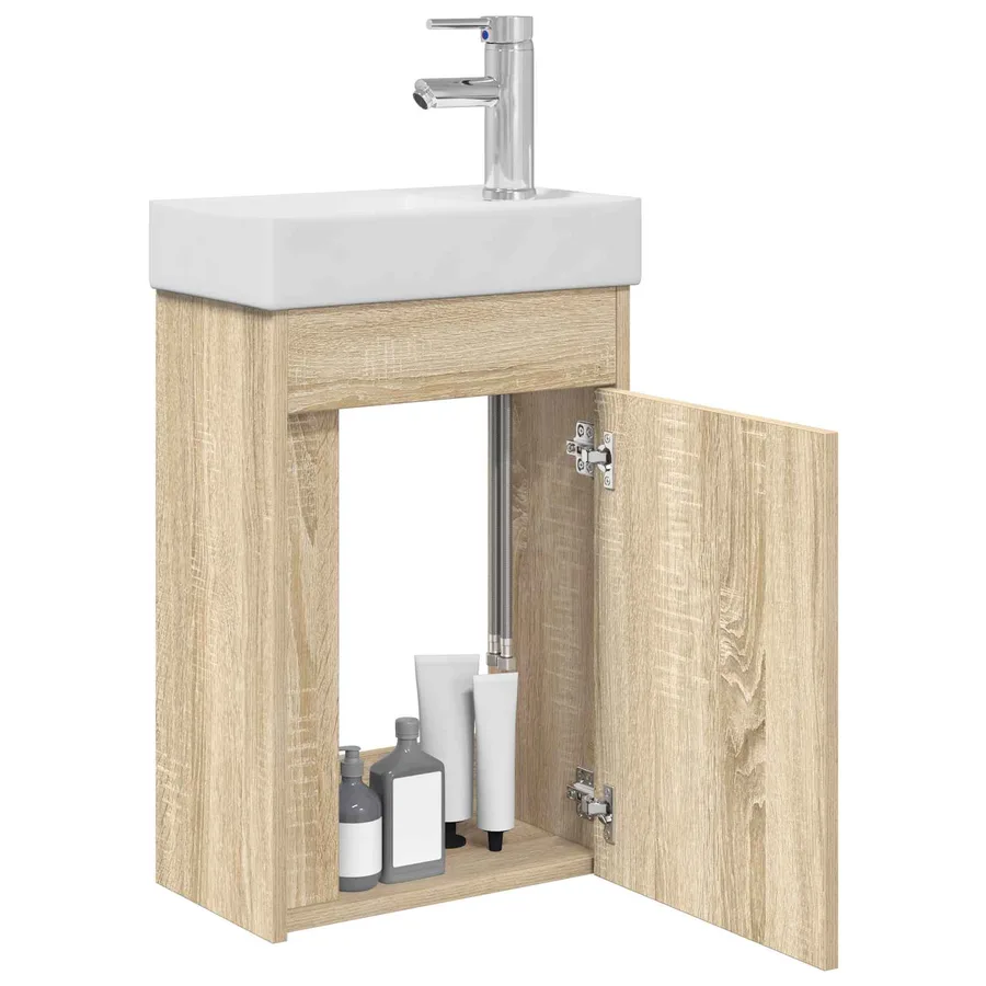 Meuble de salle de bain avec robinet Chêne Sonoma - 3