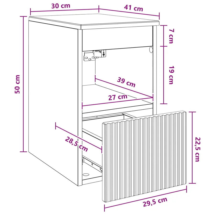Armoire de salle de bain Blanc 30 x 41 x 50 cm - 10
