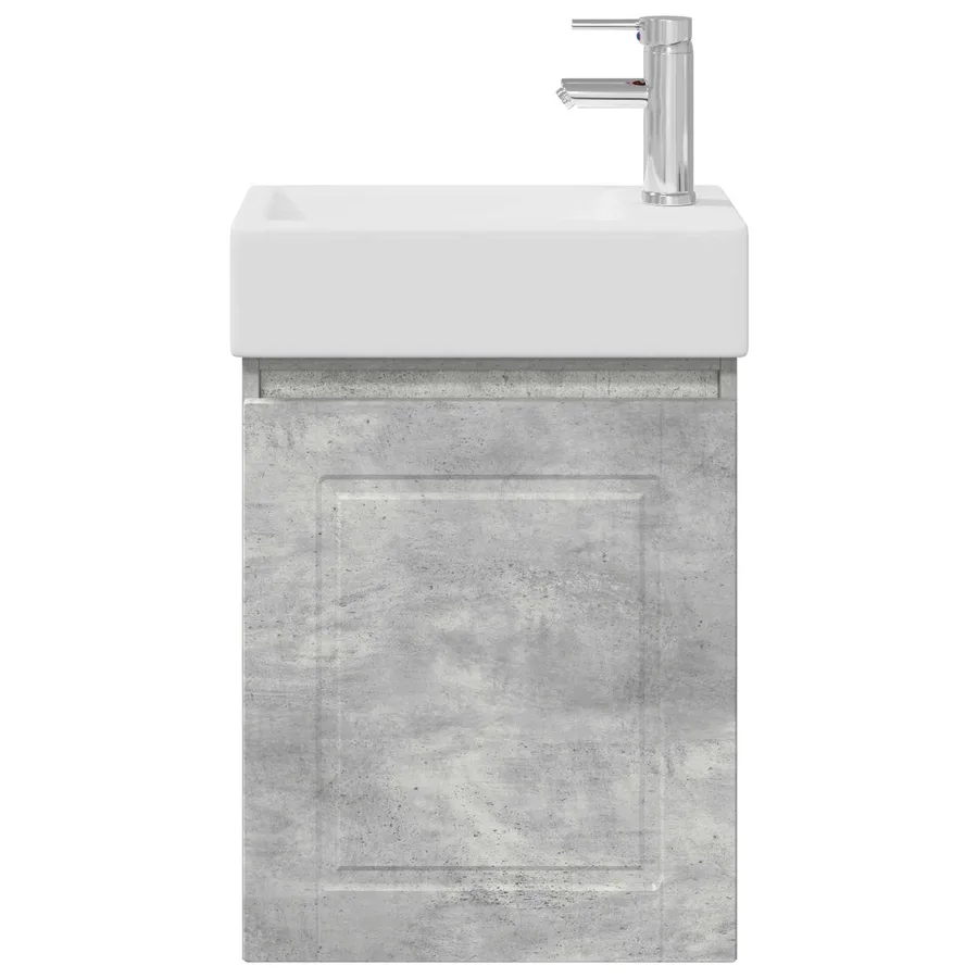 Meuble de salle de bain avec robinet Gris béton - 5