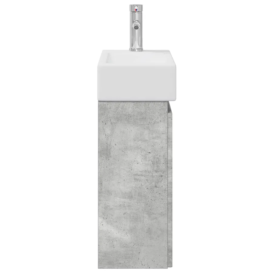 Meuble de salle de bain avec robinet Gris béton - 6
